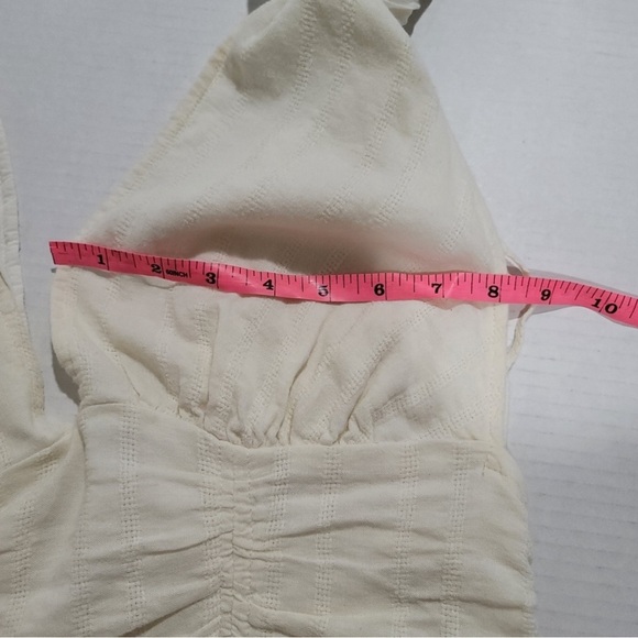 Free People Eva Rouched Tie Crop Top Size Large - Picture 11 of 14